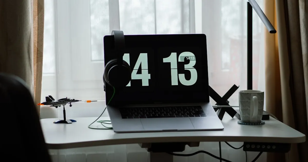 a laptop on a desk a laptop on a desk