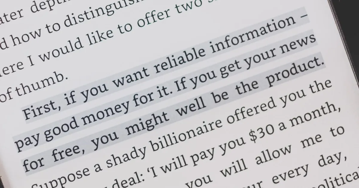 white and blue text on white background