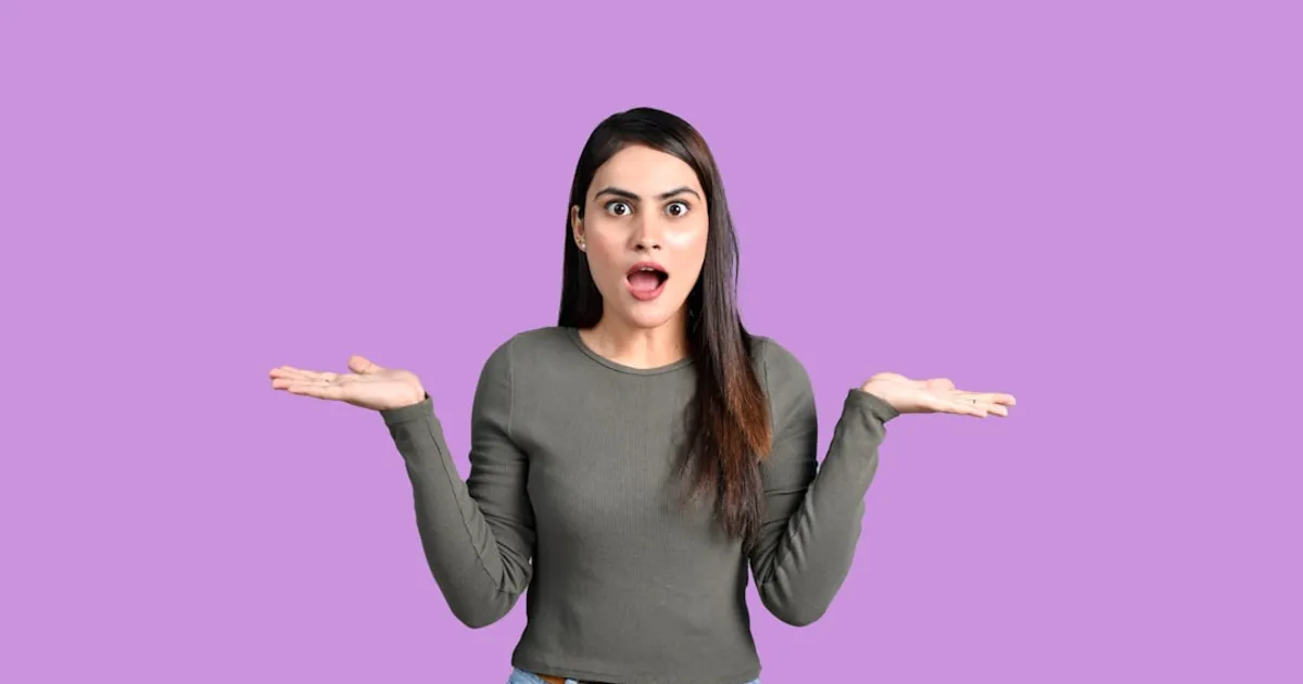 a woman with her mouth open